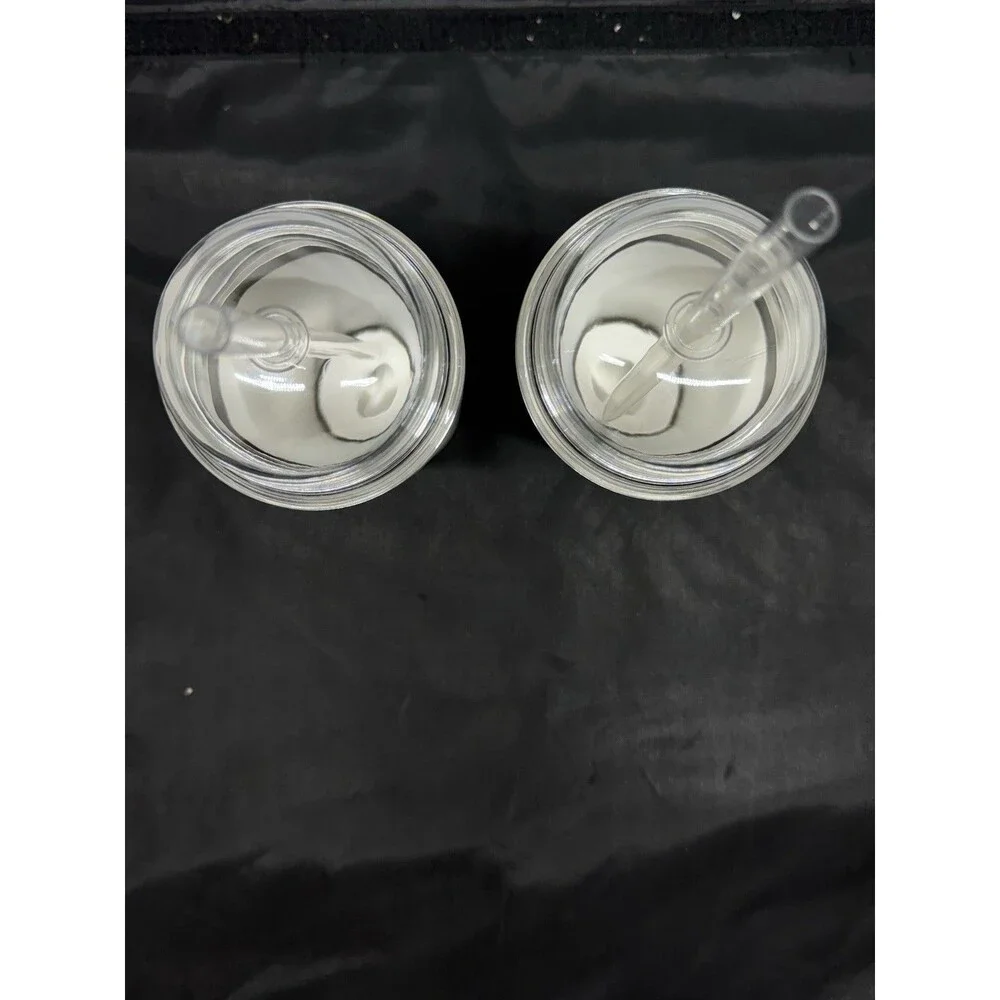 2 Ninja Slushie Bubble Cup Stainless Steel Vacuum Insulated Tumblers w/ Dome Lid